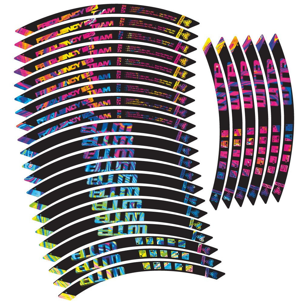 WTB Frequency i23 Team Pegatinas en vinilo adhesivo Llanta MTB (17)