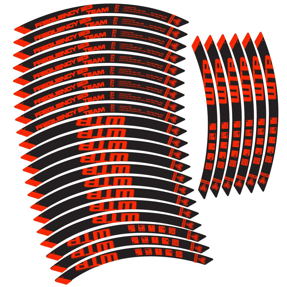 WTB Frequency i23 Team Pegatinas en vinilo adhesivo Llanta MTB (18)