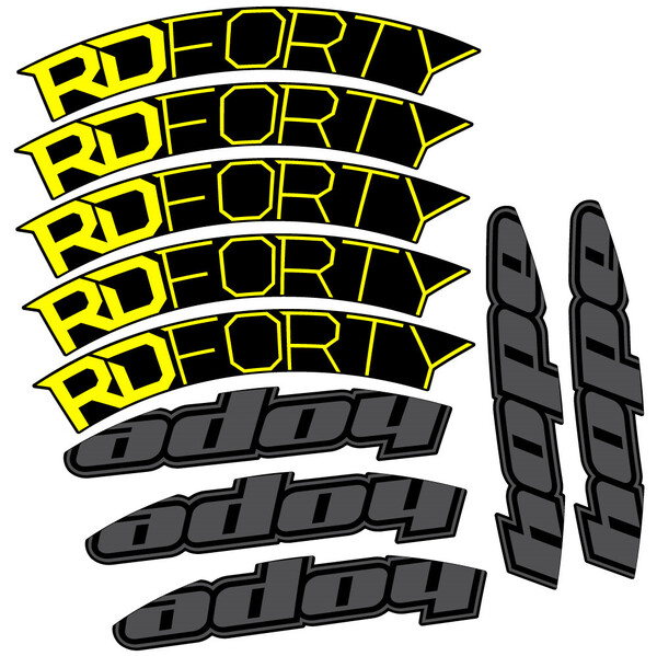 Hope RD Forty 2020 Pegatinas en vinilo adhesivo Llanta Carretera
