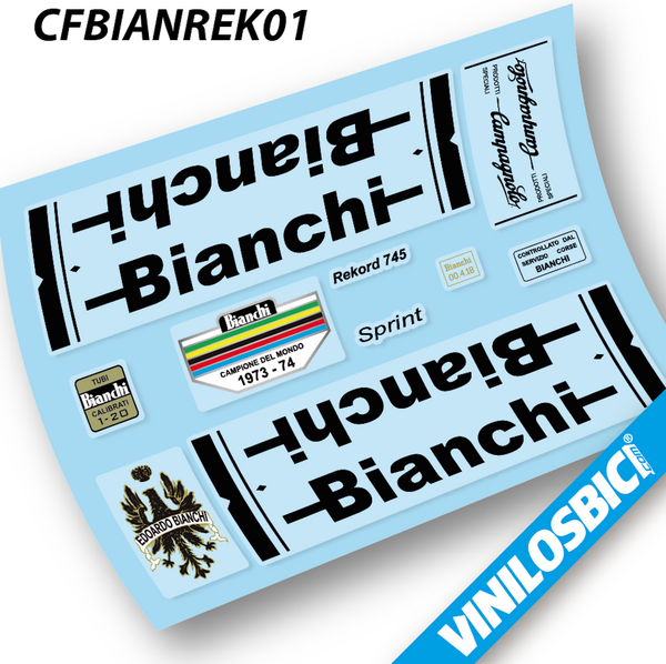 Bianchi pegatinas en vinilo adhesivo bici clásica