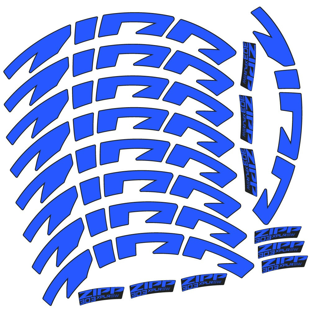 Zipp 303 XPLR SW Pegatinas en vinilo adhesivo Llanta Carretera 54mm (5)