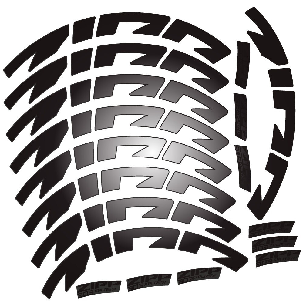 Zipp 303 XPLR SW Pegatinas en vinilo adhesivo Llanta Carretera 54mm (12)