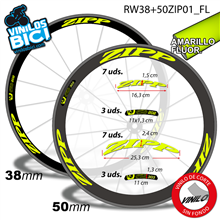 Zipp vinilos adhesivos llanta perfil 38+50mm
