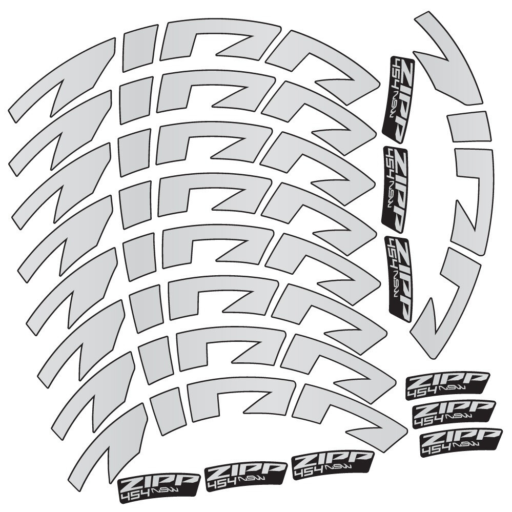 Zipp 454 NSW Pegatinas en vinilo adhesivo Llanta Carretera 58mm (15)
