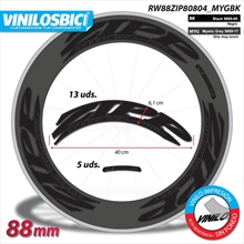 Zipp 808 88mm pegatinas en vinilo adhesivo para llantas