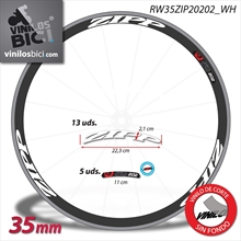 Zipp 202 pegatinas vinilo adhesivo llanta perfil 35mm